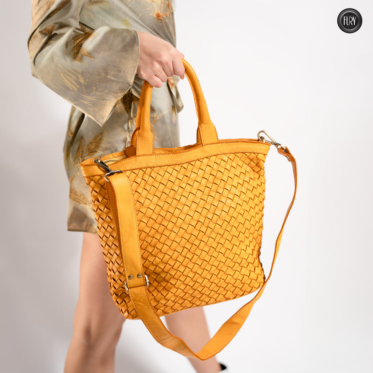 Borsa Virginia in pelle intrecciata