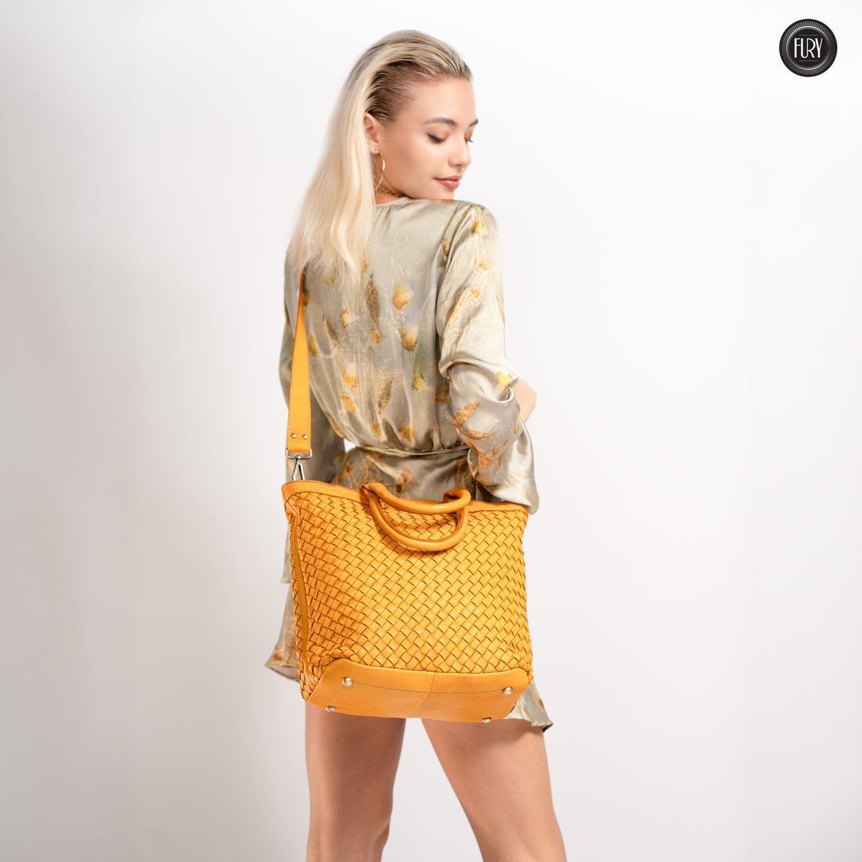 Borsa Virginia in pelle intrecciata