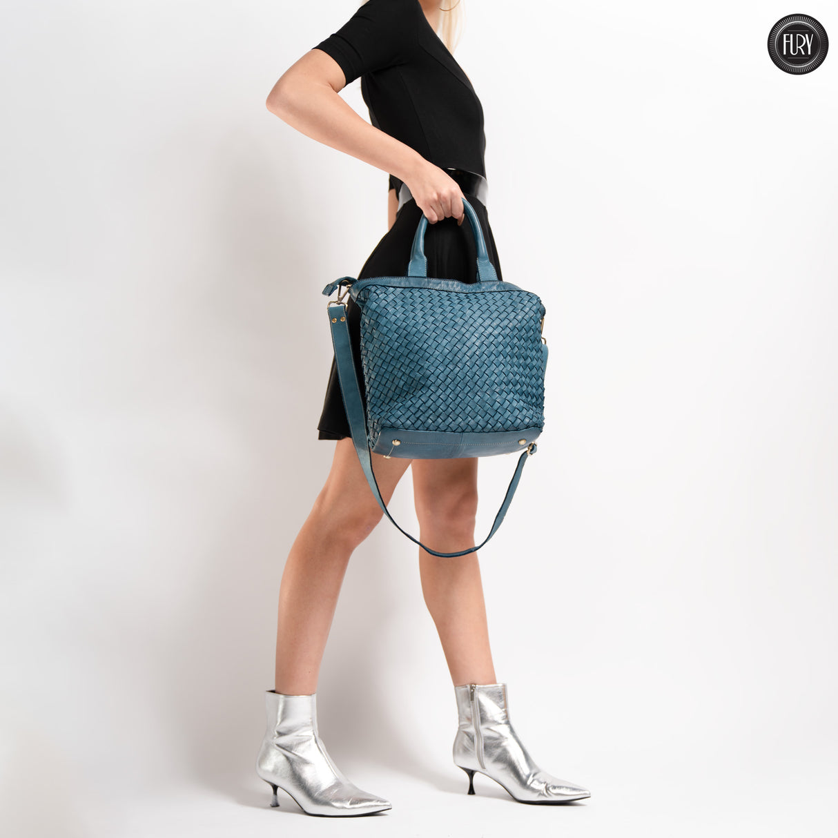 Borsa Virginia in pelle intrecciata