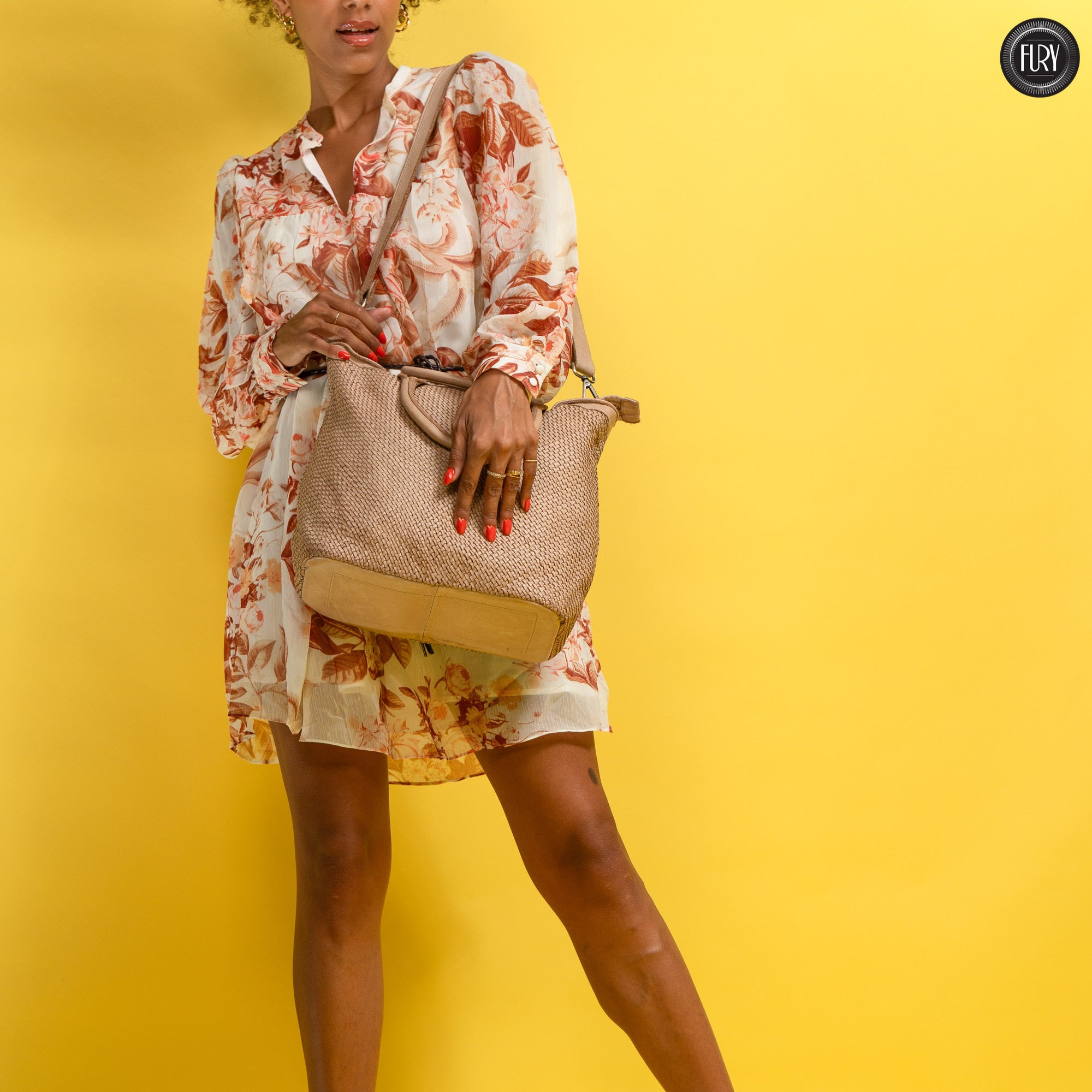 Borsa Tullia in pelle intrecciata