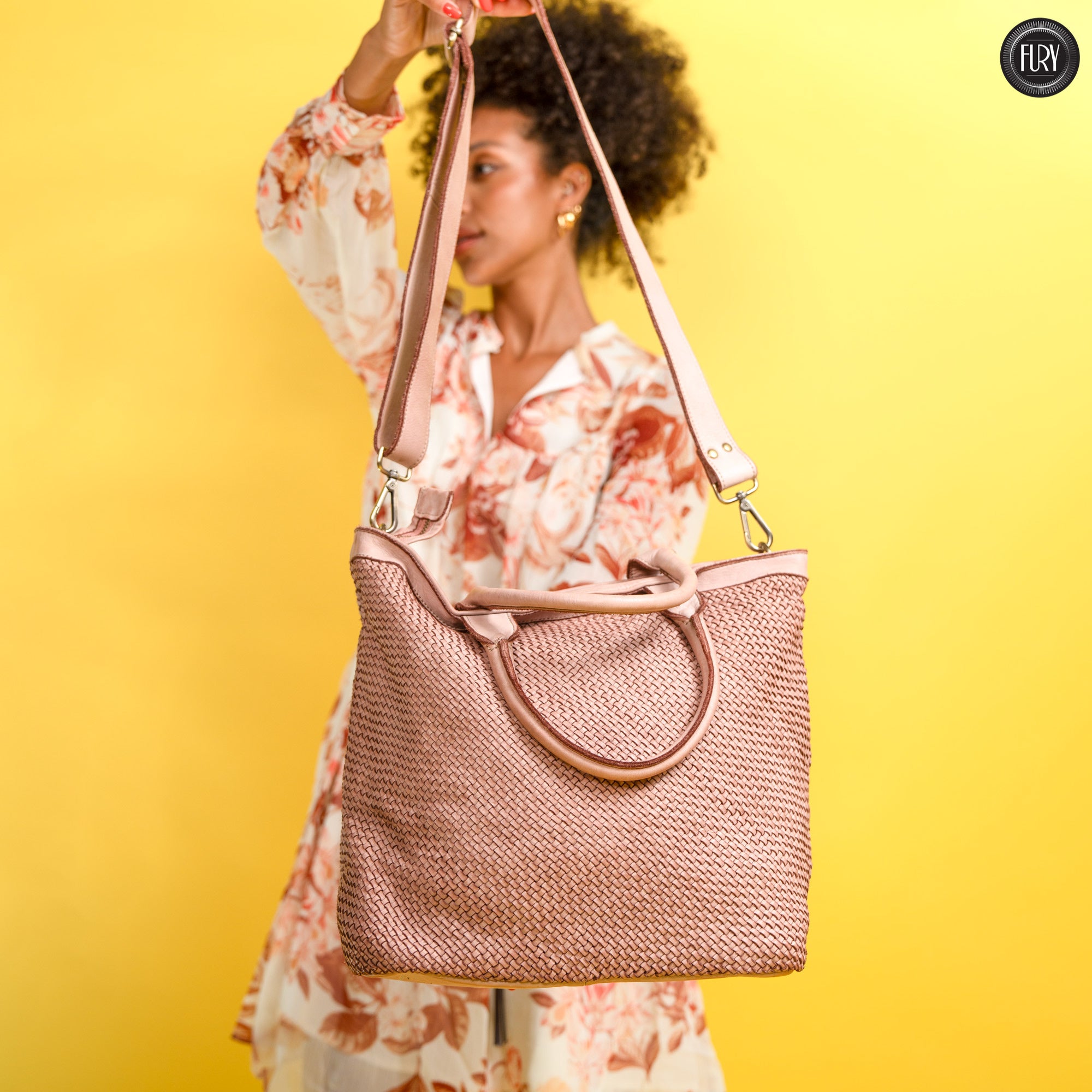 Borsa Tullia in pelle intrecciata