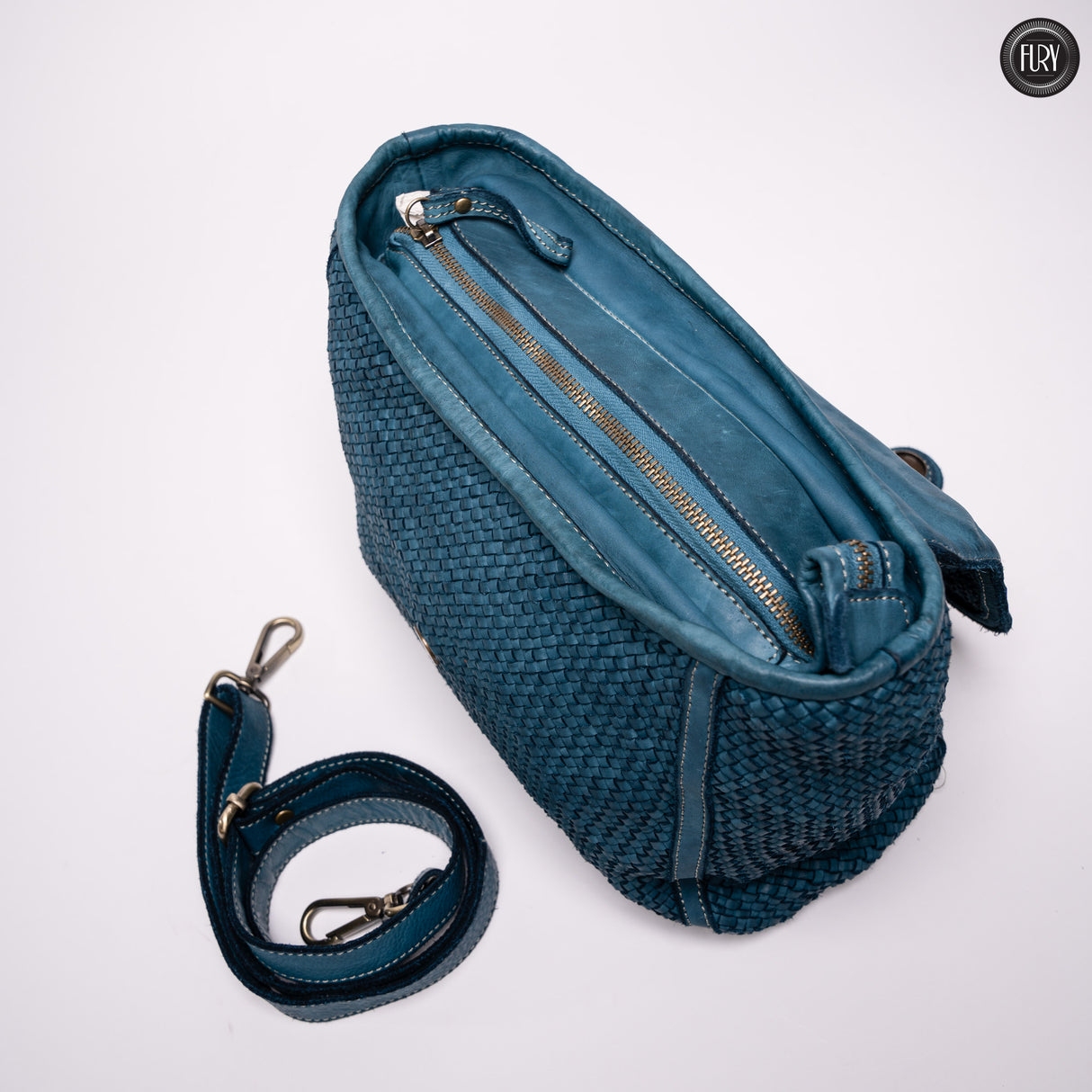 Borsa Camilla in pelle intrecciata