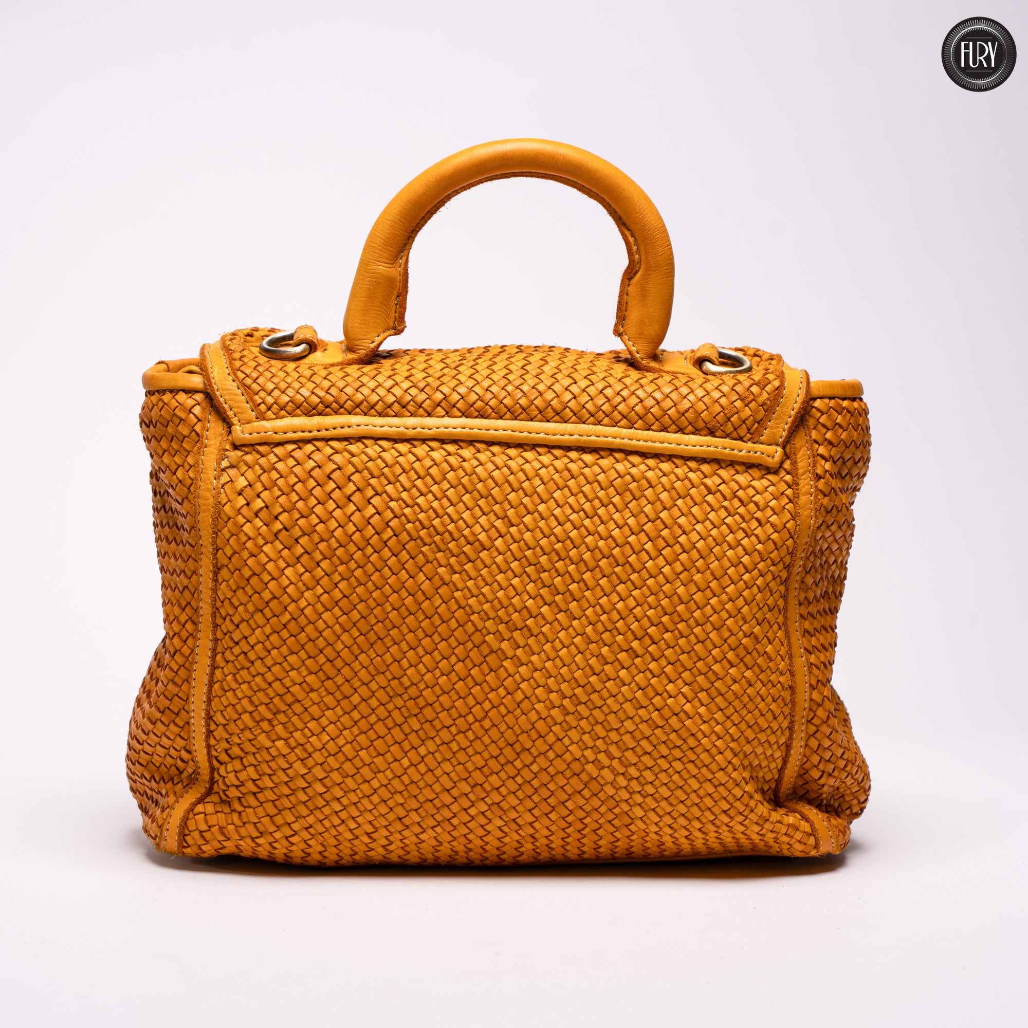 Borsa Camilla in pelle intrecciata