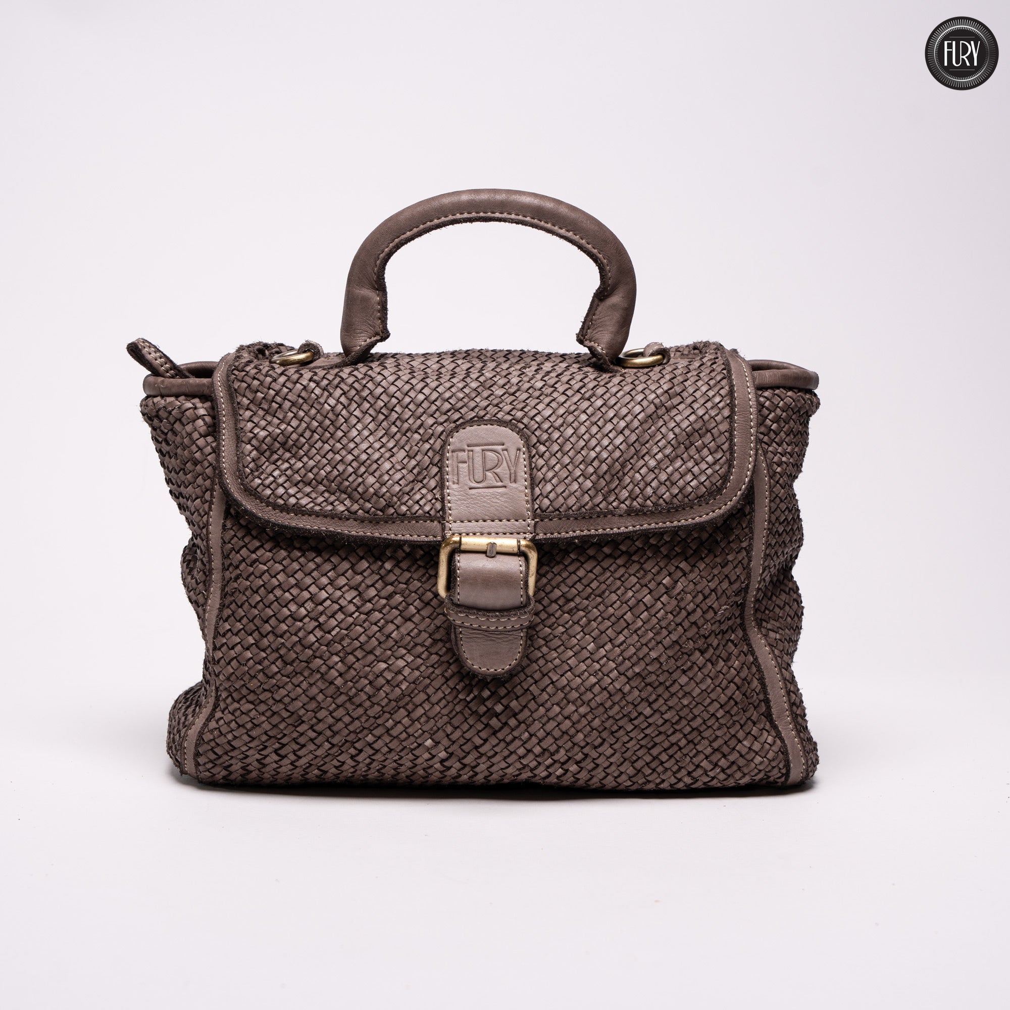 Borsa Camilla in pelle intrecciata