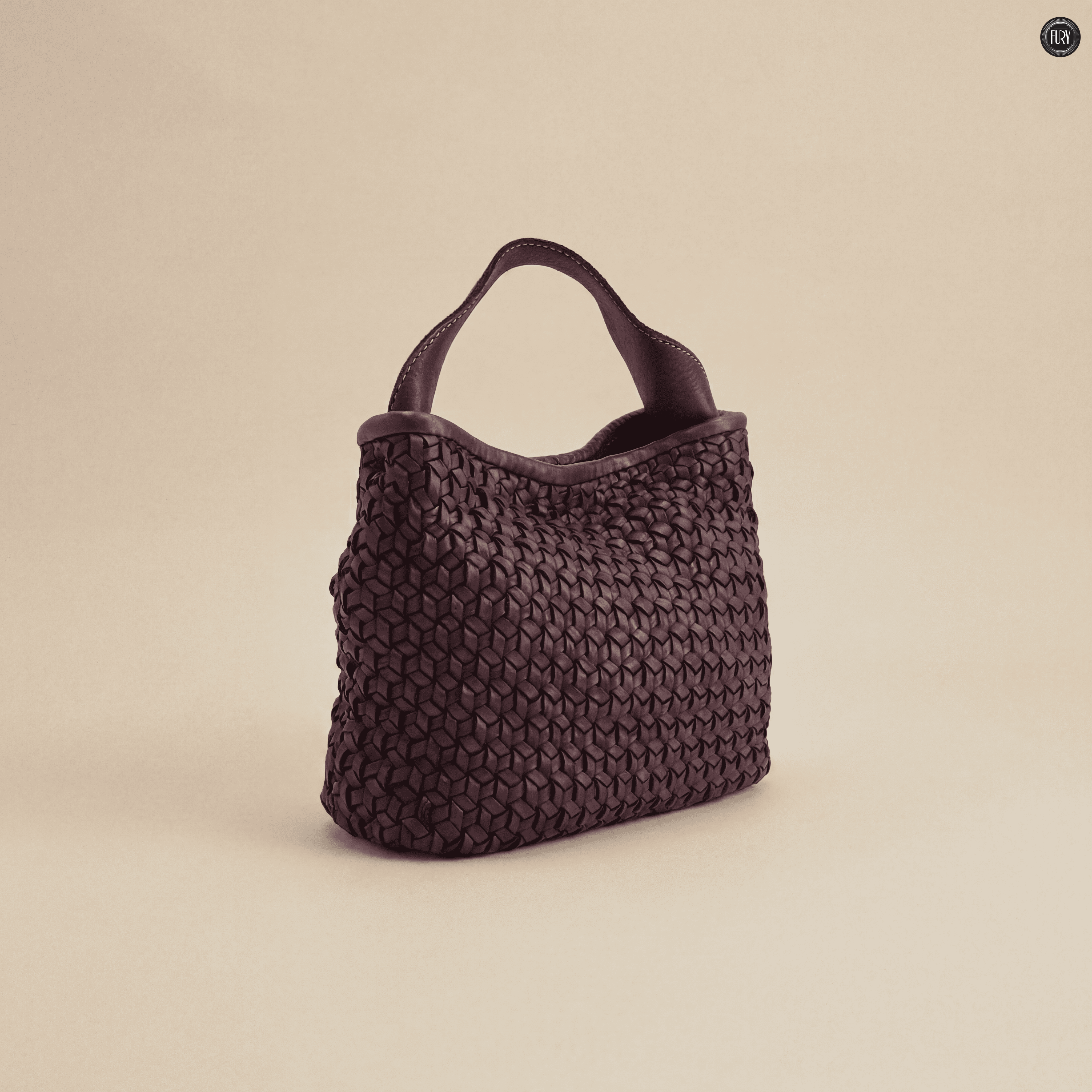 Borsetta Tea in pelle intrecciata