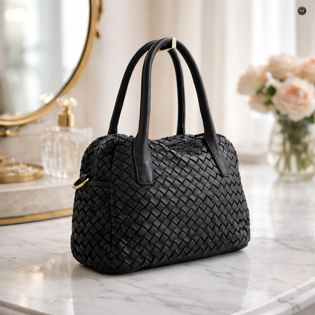 Borsa Lea in pelle intrecciata