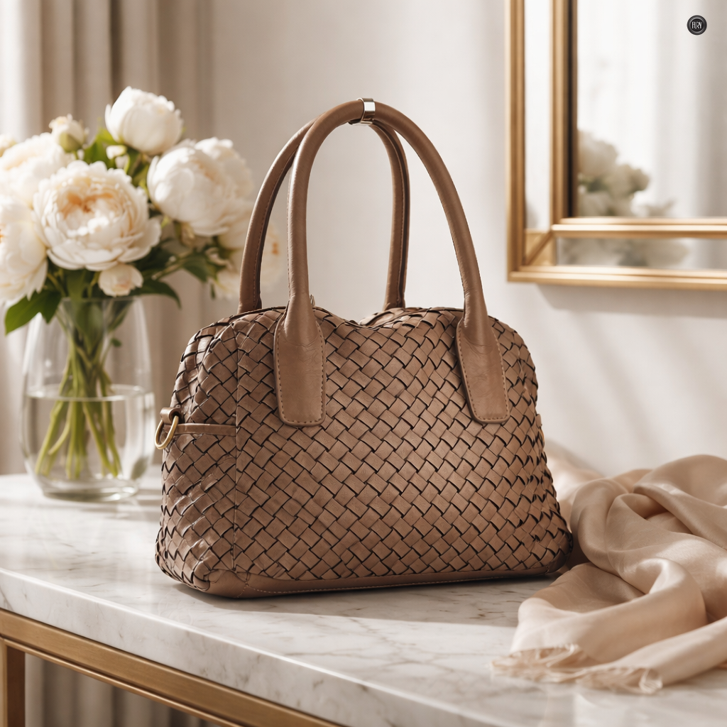 Borsa Lea in pelle intrecciata