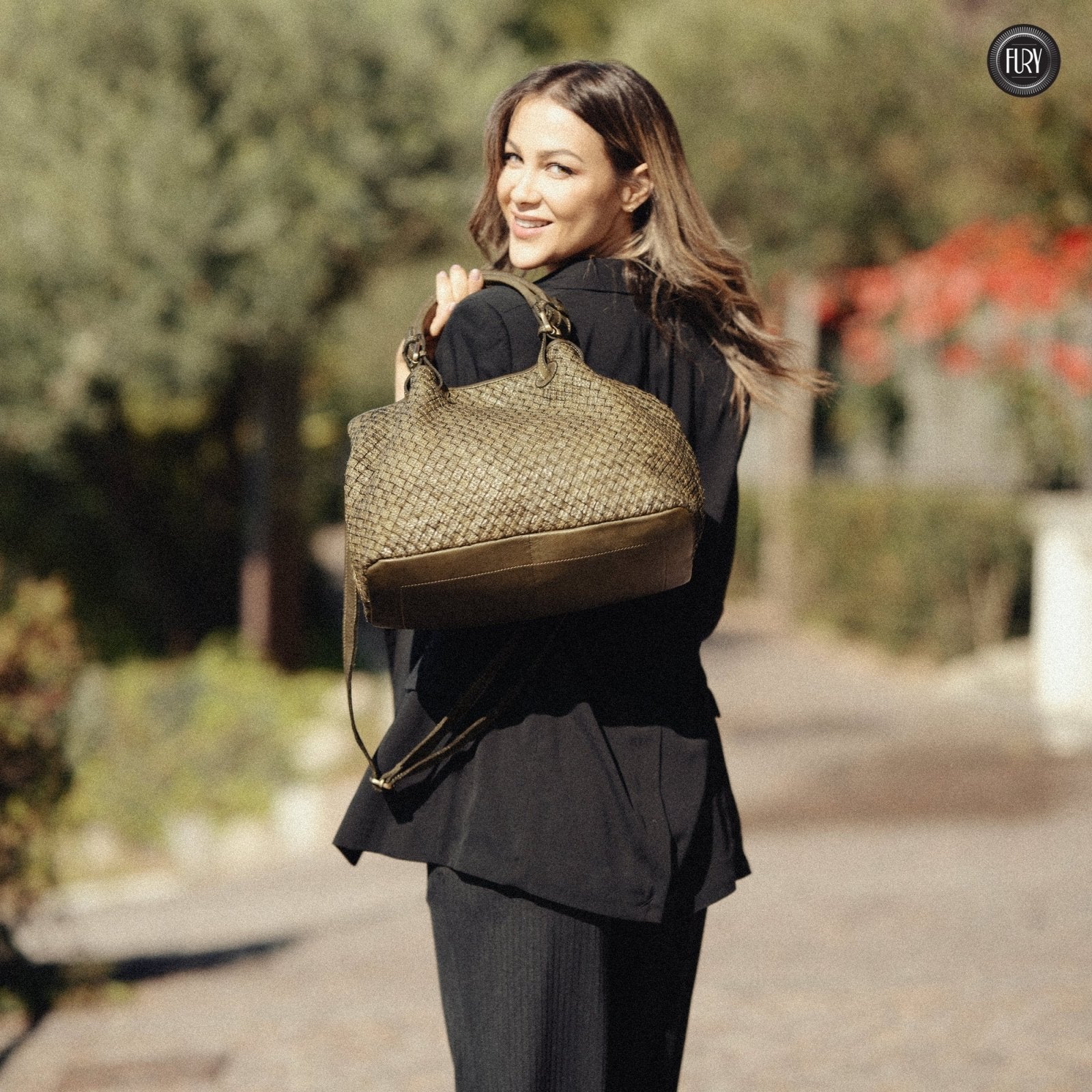 Borsa Agata in pelle intrecciata - Fury