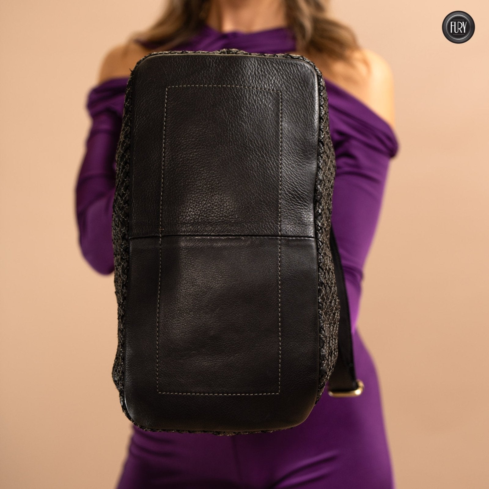 Borsa Agata in pelle intrecciata - Fury