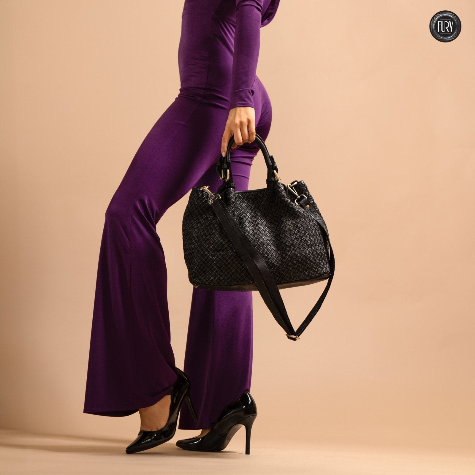 Borsa Agata in pelle intrecciata - Fury