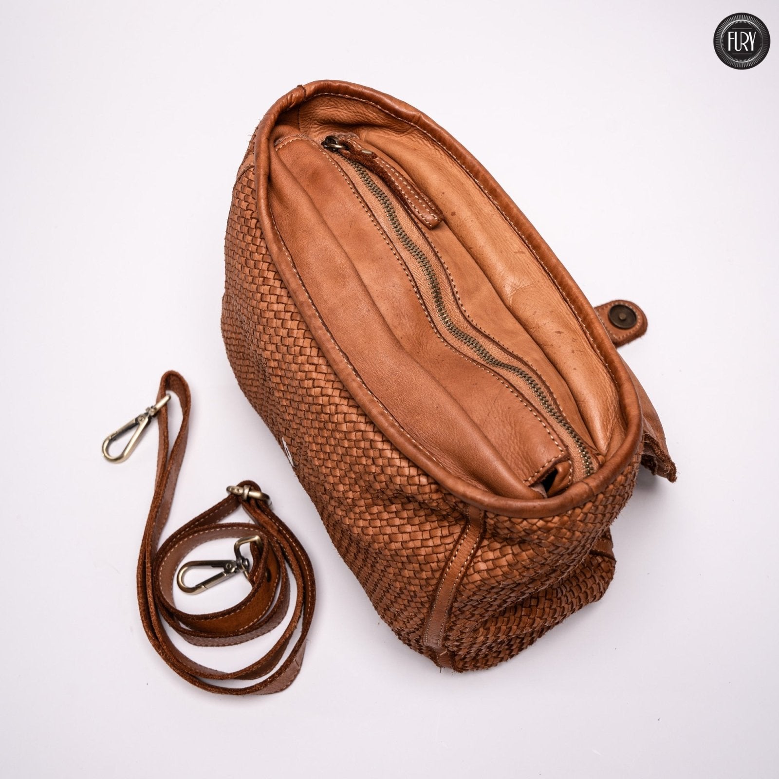 Borsa Camilla in pelle intrecciata - Fury