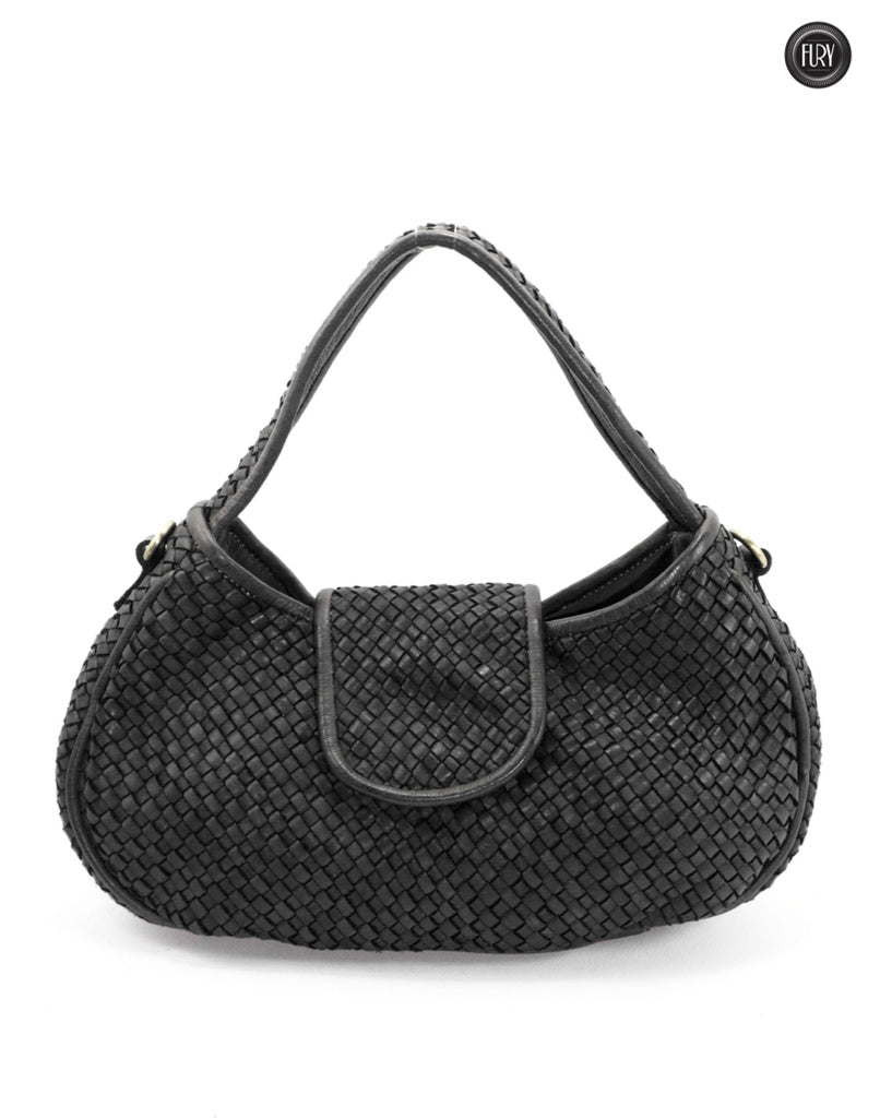 Borsa Clarissa in pelle intrecciata - Fury