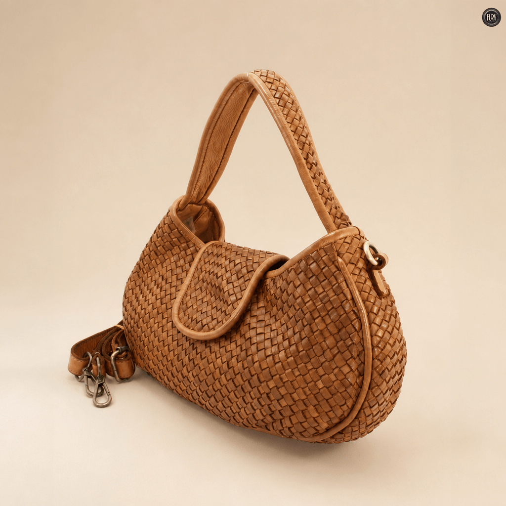 Borsa Clarissa in pelle intrecciata - Fury