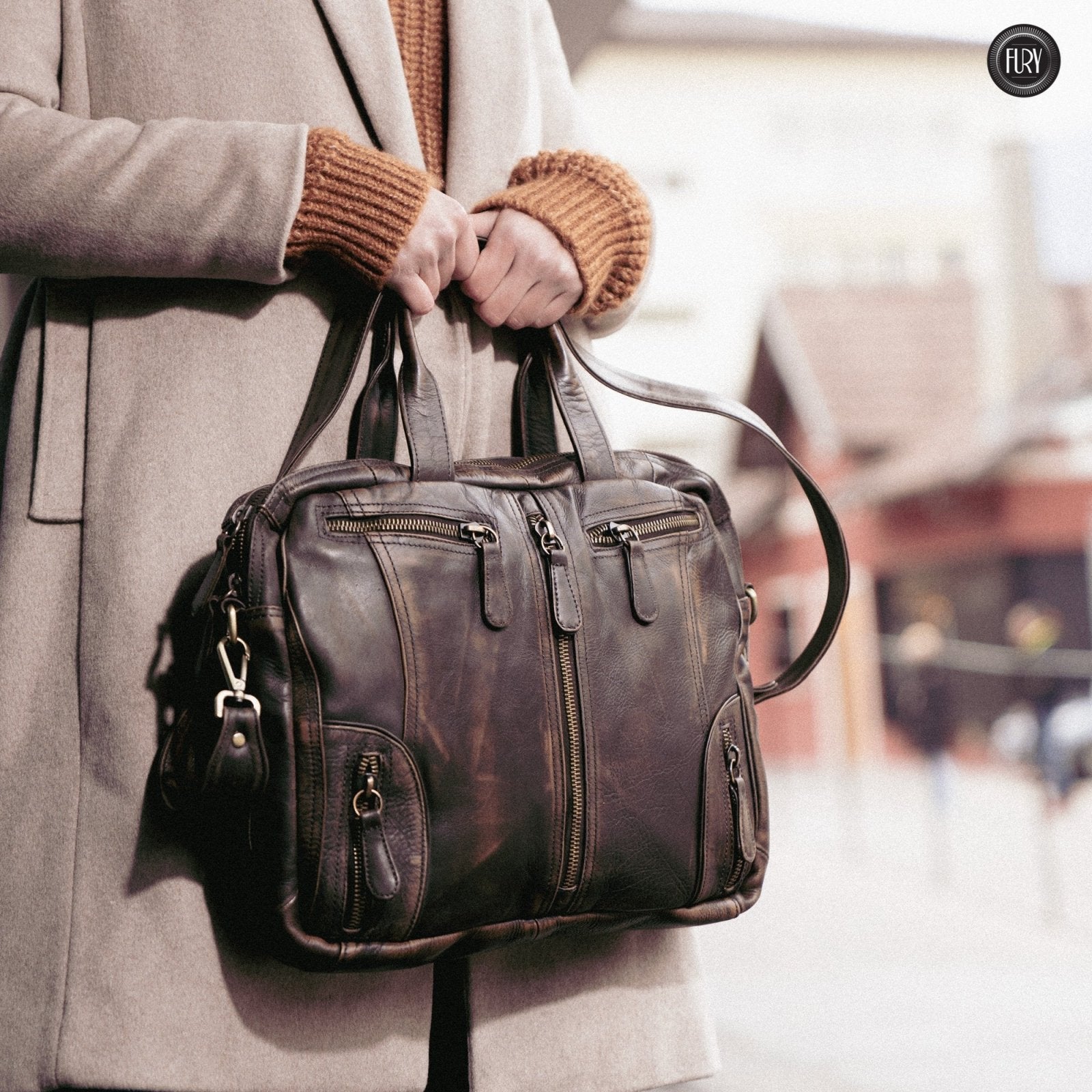 Borsa Heritage 49 in pelle - Edizione limitata - Fury