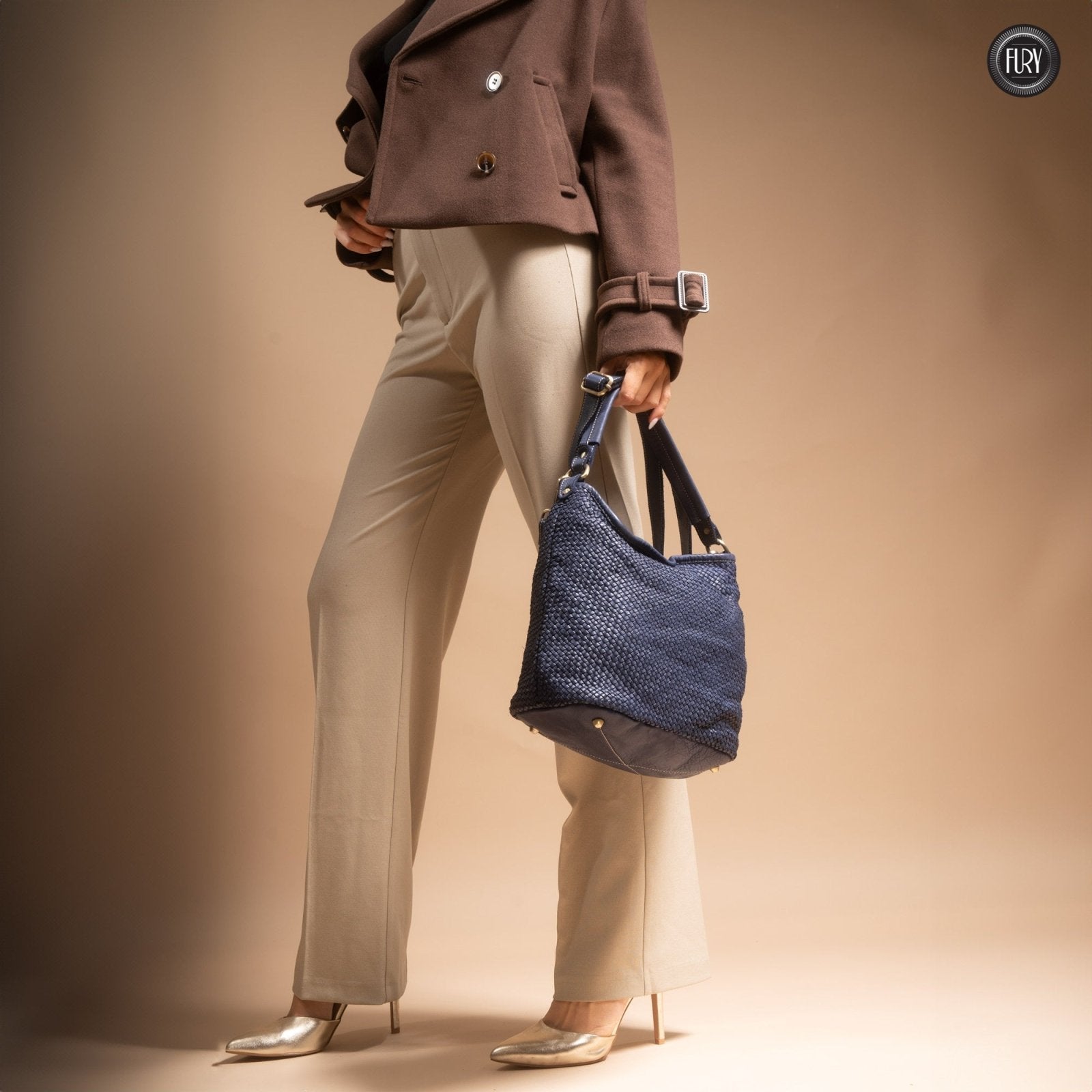 Borsa Linda in pelle intrecciata - Fury