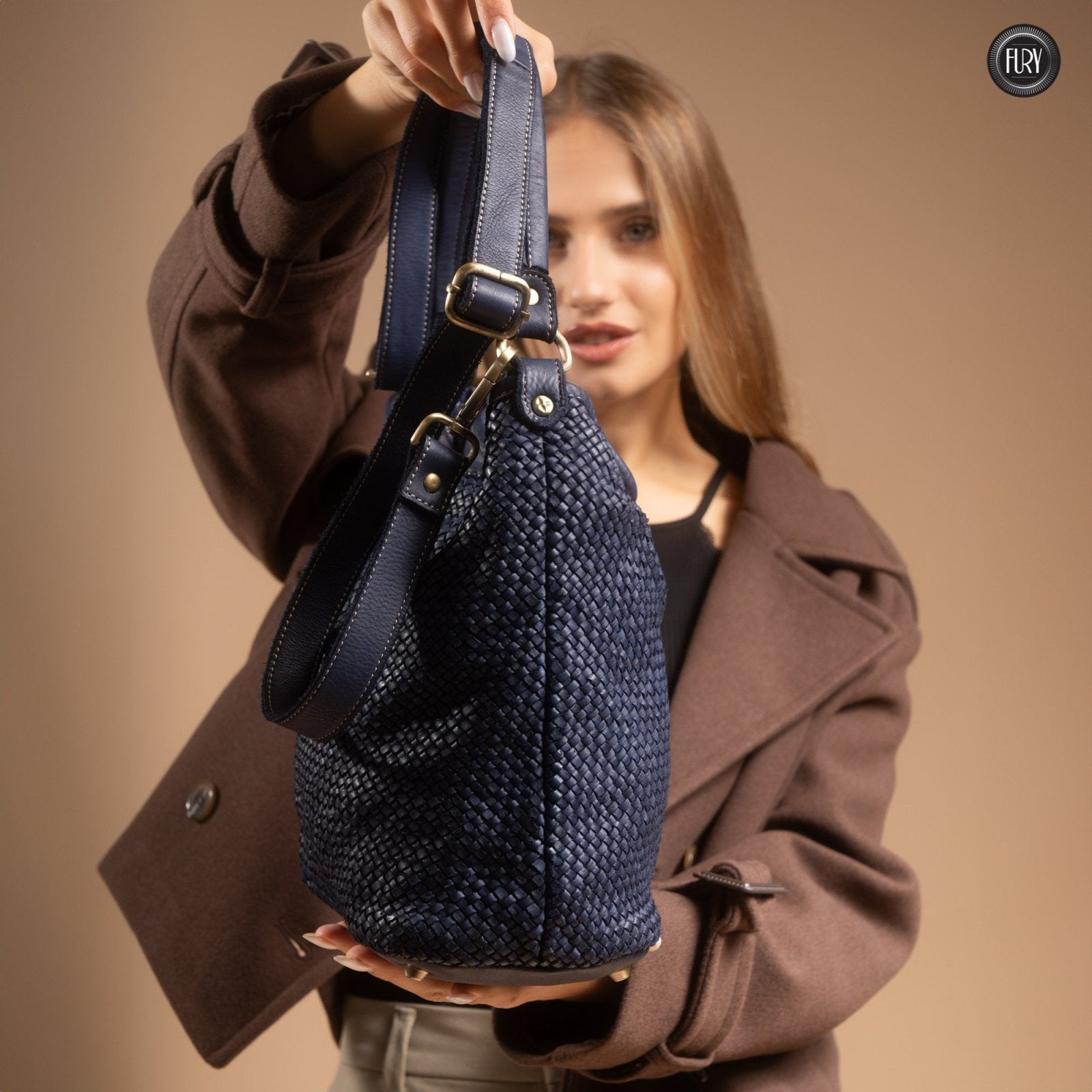 Borsa Linda in pelle intrecciata - Fury