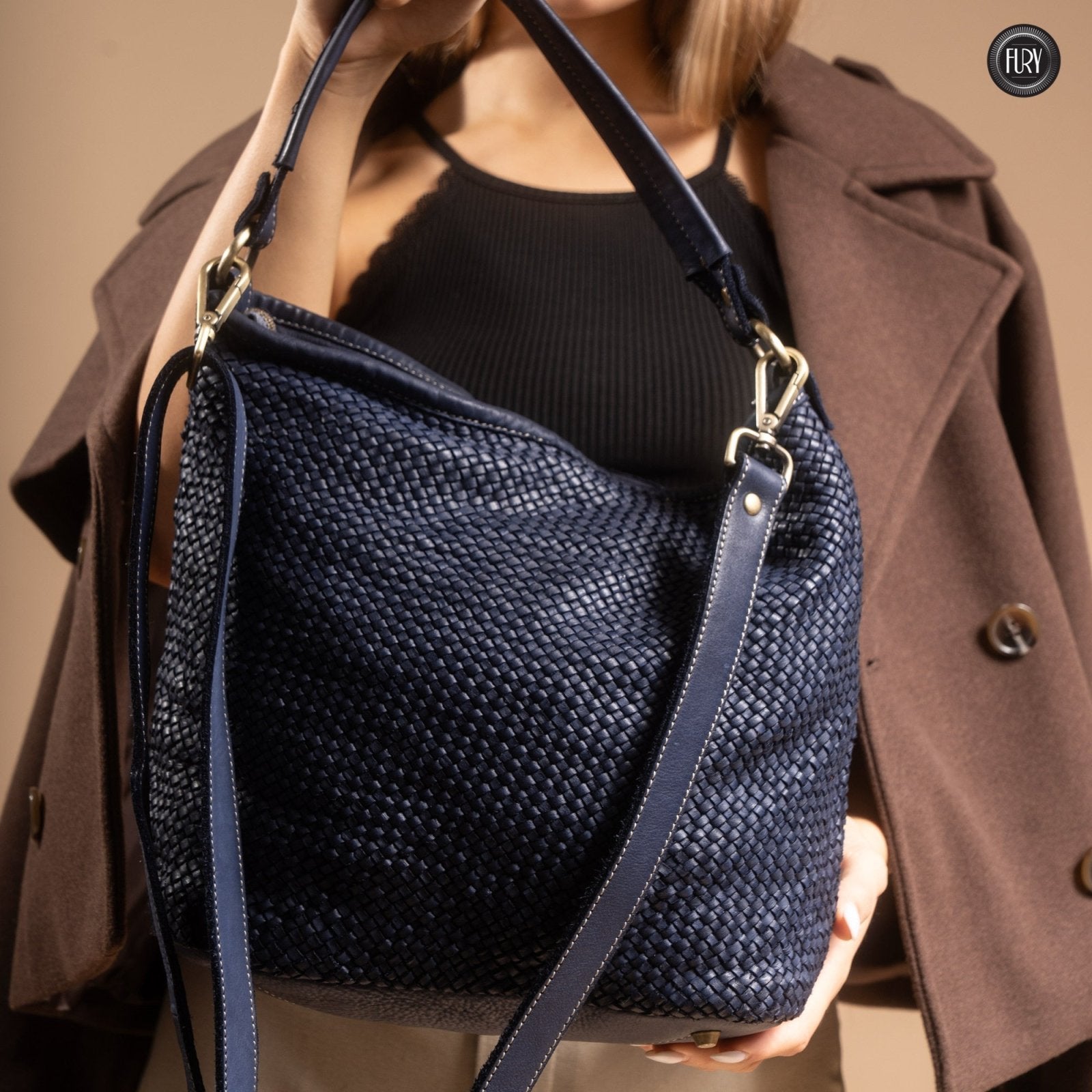 Borsa Linda in pelle intrecciata - Fury