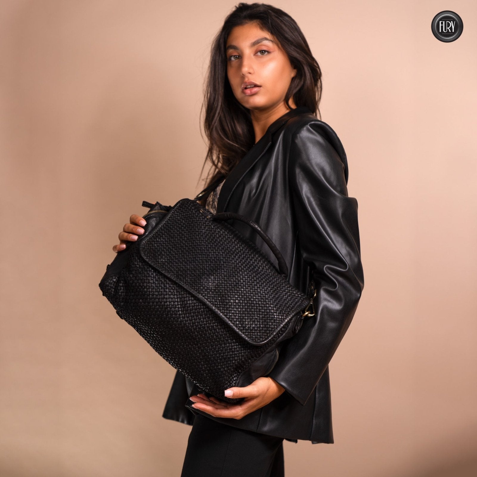 Borsa Siena Maxi in pelle intrecciata - Preordine - Fury