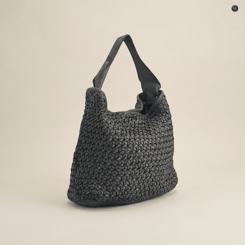 Borsa Tea maxi in pelle intrecciata - Fury