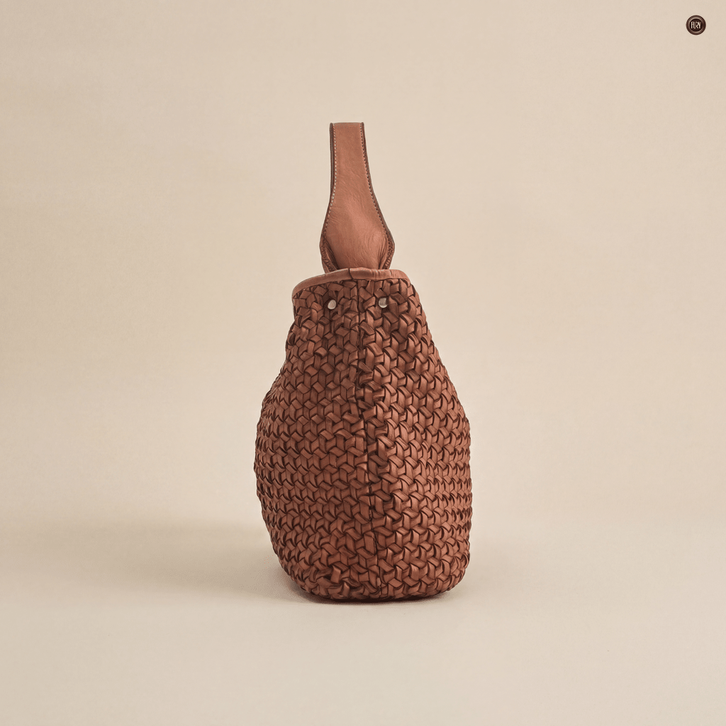 Borsa Tea maxi in pelle intrecciata - Fury