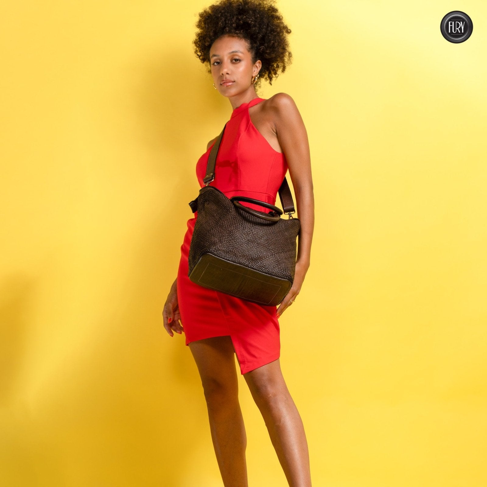 Borsa Tullia in pelle intrecciata - Fury