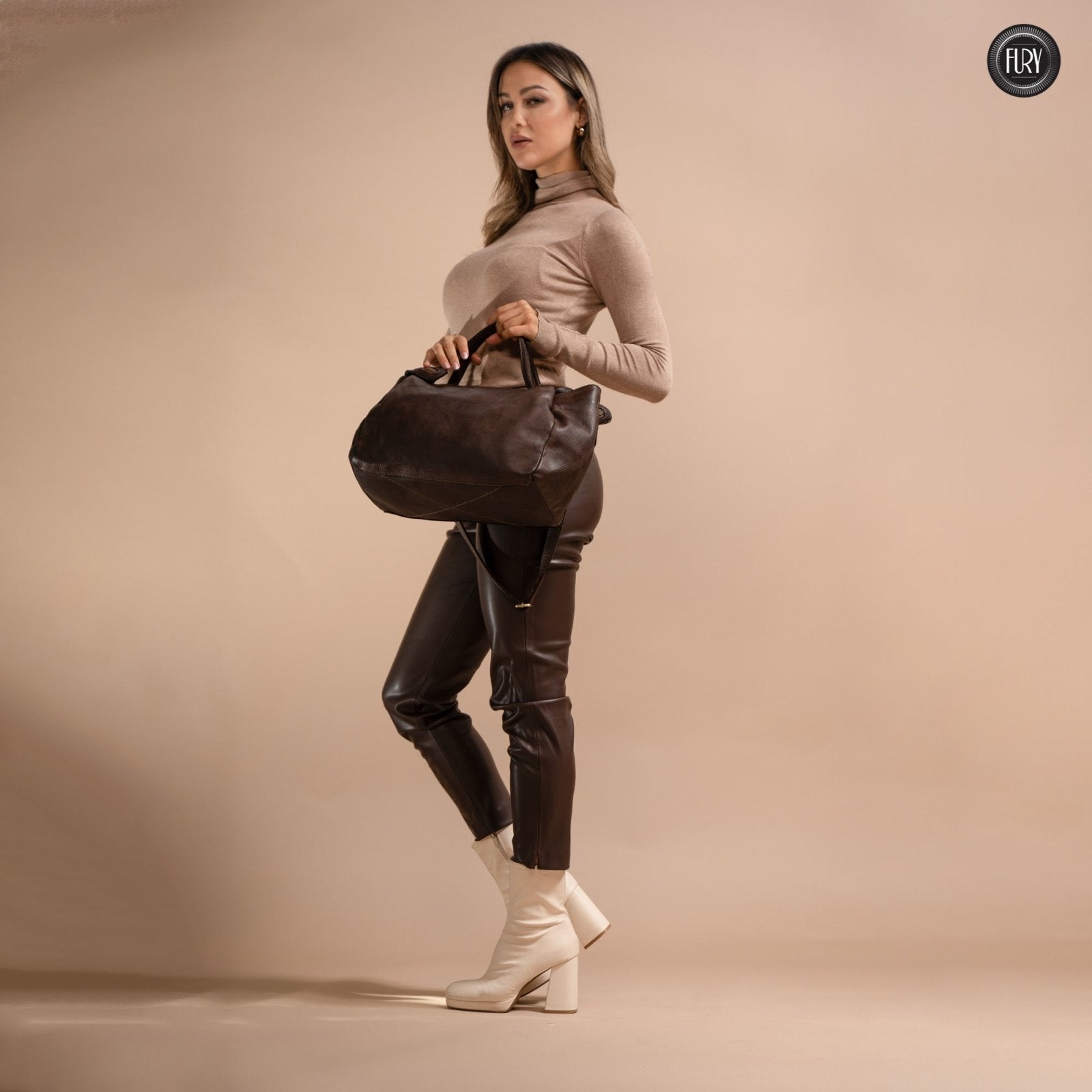 Borsa V in pelle - Fury