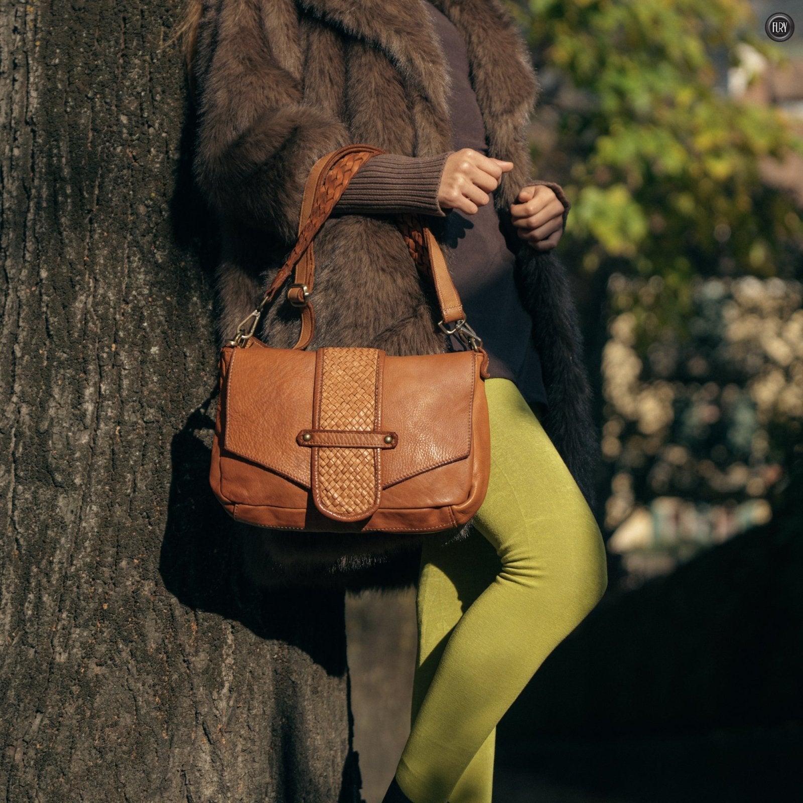 Borsetta Antea in pelle intrecciata - Fury