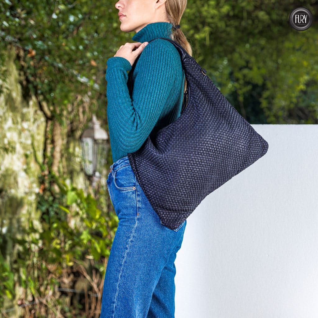 Borsa Anastasia in pelle intrecciata - Fury