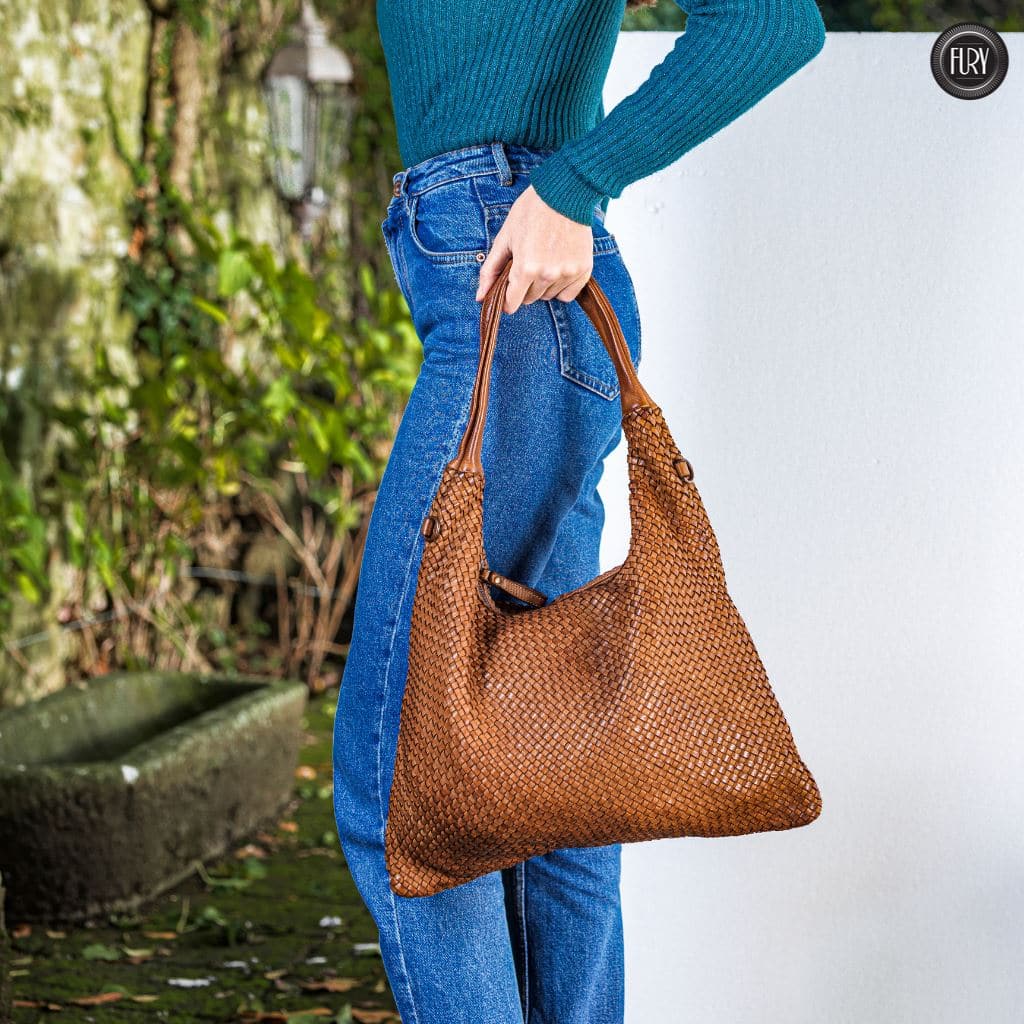 Borsa Anastasia in pelle intrecciata - Fury