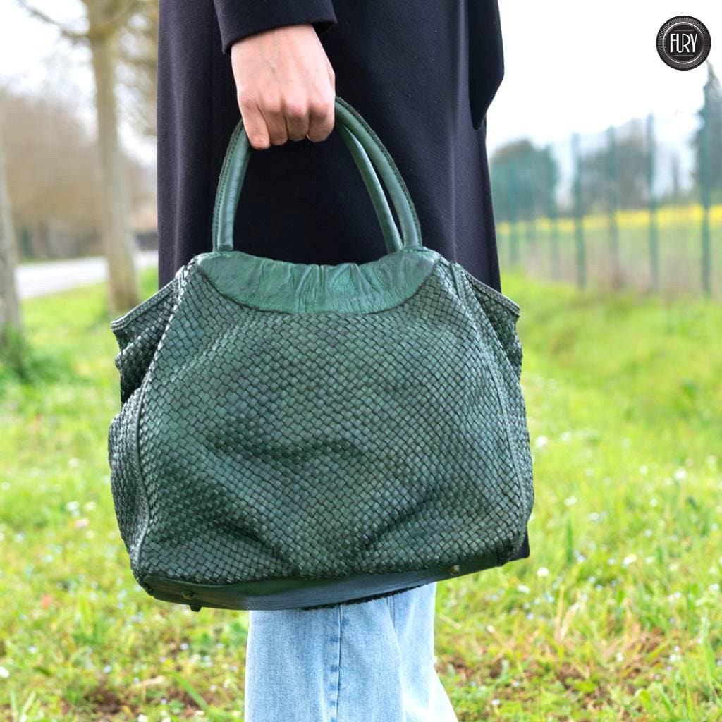 Borsa Prime in pelle intrecciata - Fury