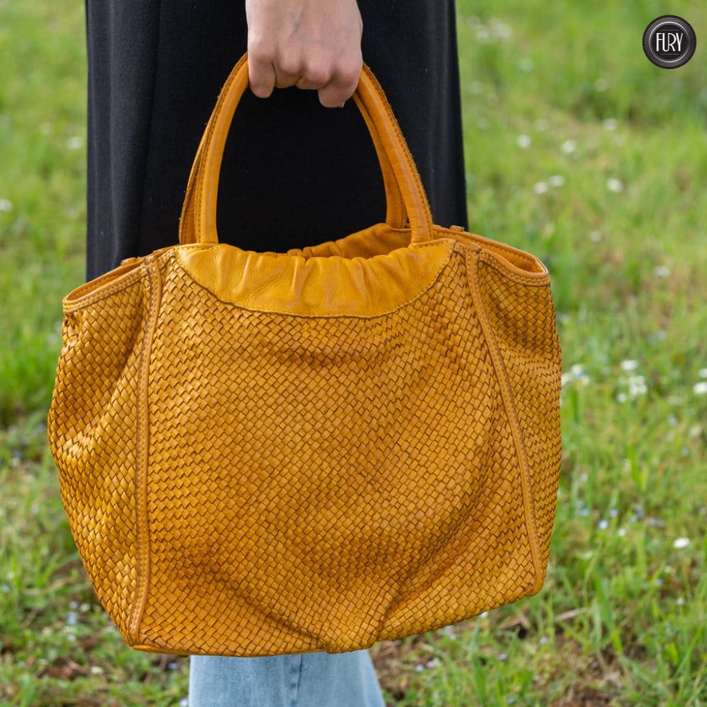 Borsa Prime in pelle intrecciata - Fury