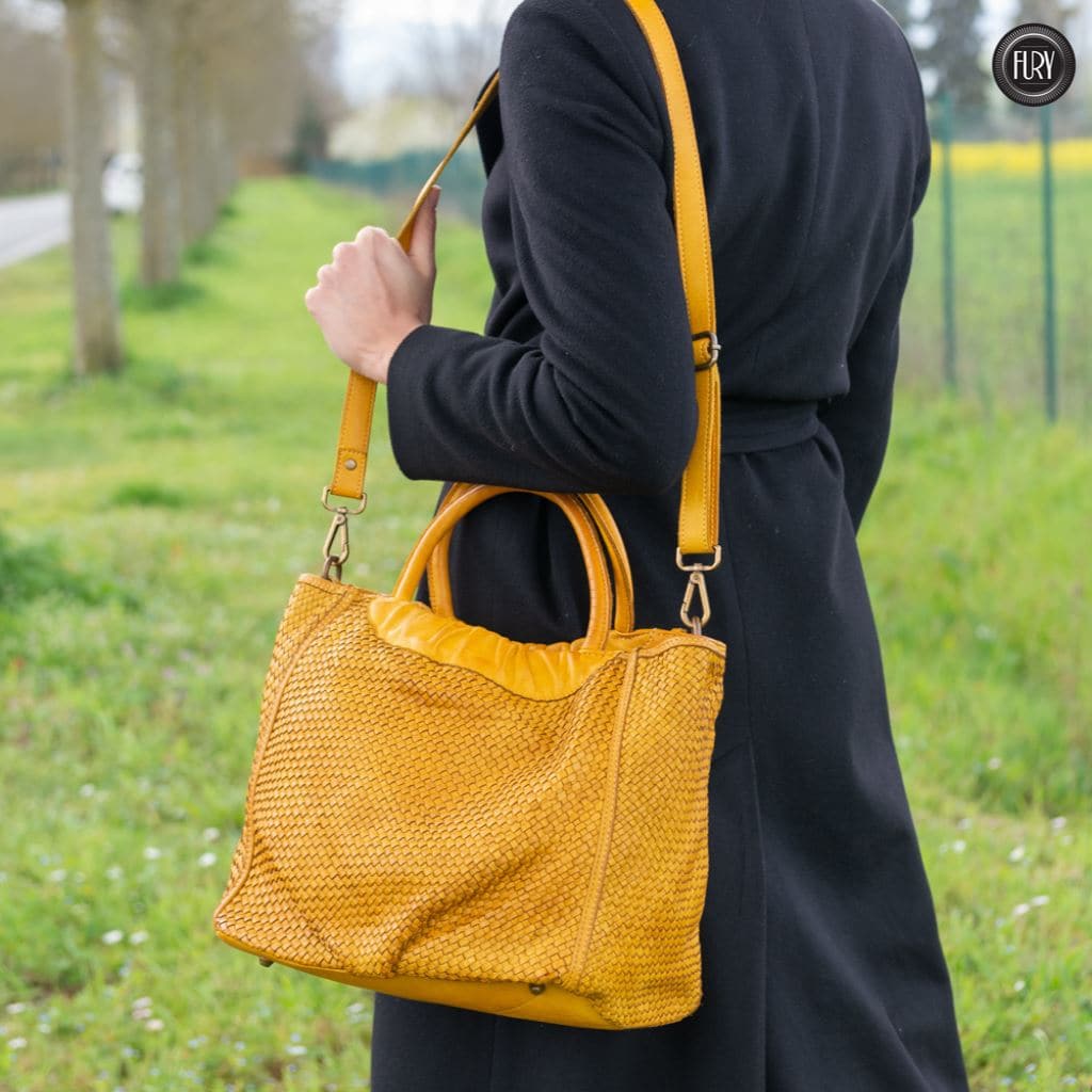 Borsa Prime in pelle intrecciata - Fury