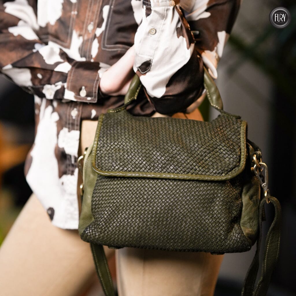 Borsa Siena Maxi in pelle intrecciata Fury
