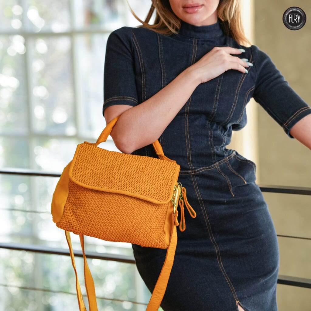 Borsa Siena Maxi in pelle intrecciata Fury