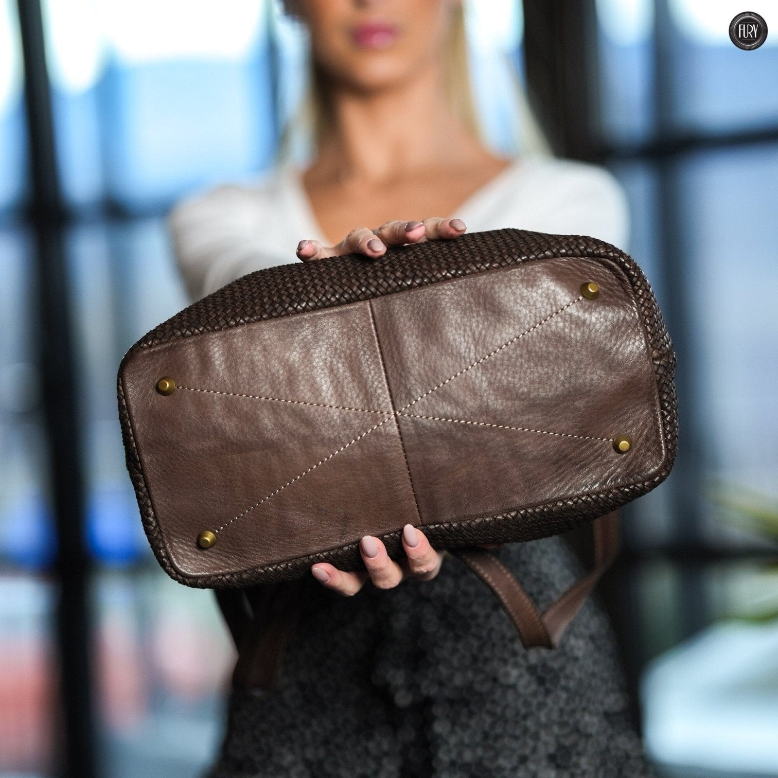 Borsa Talia in pelle intrecciata - Fury