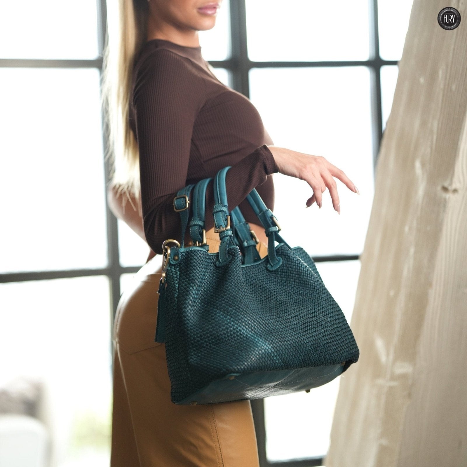 Borsa Talia in pelle intrecciata - Fury