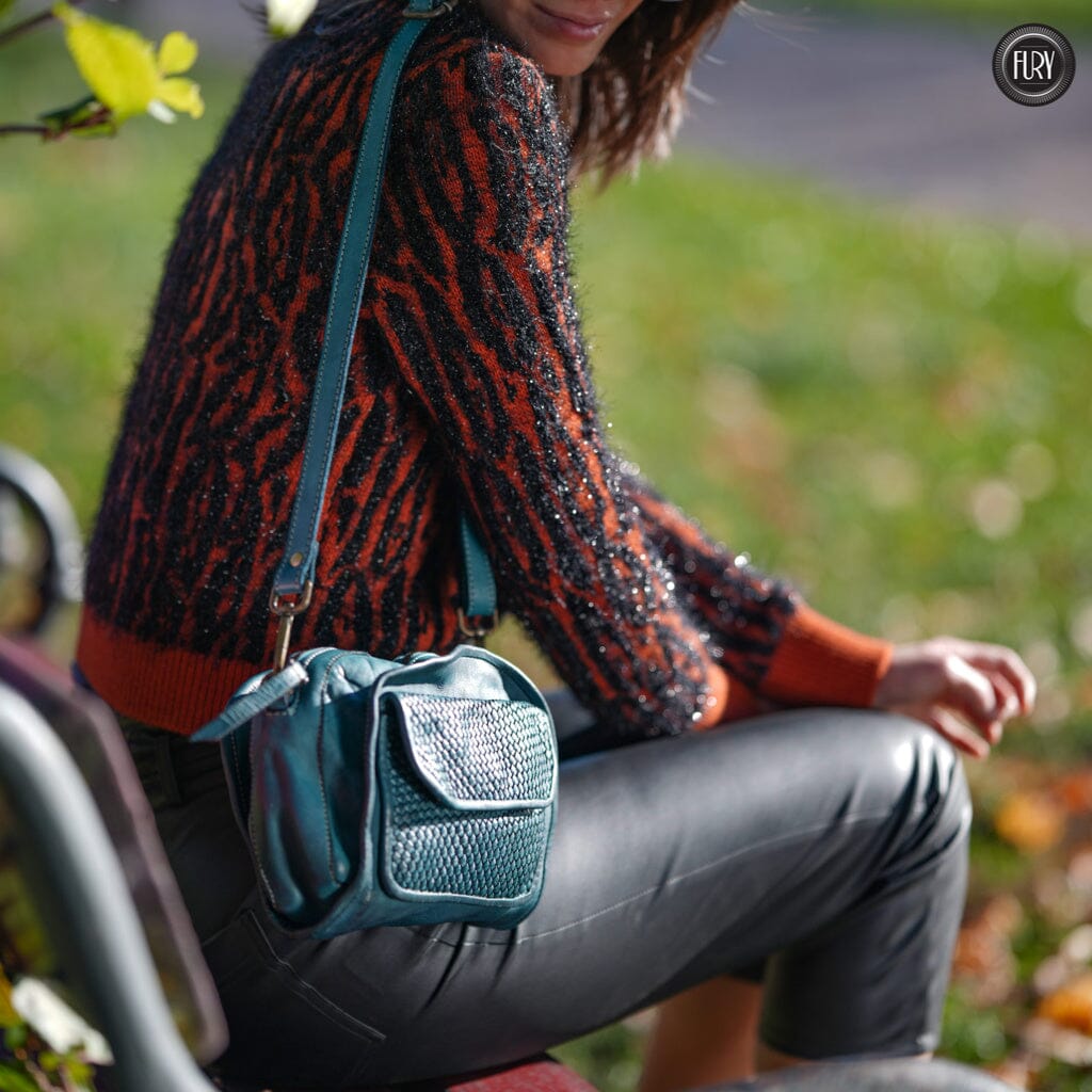 Borsetta Torino in pelle intrecciata Fury