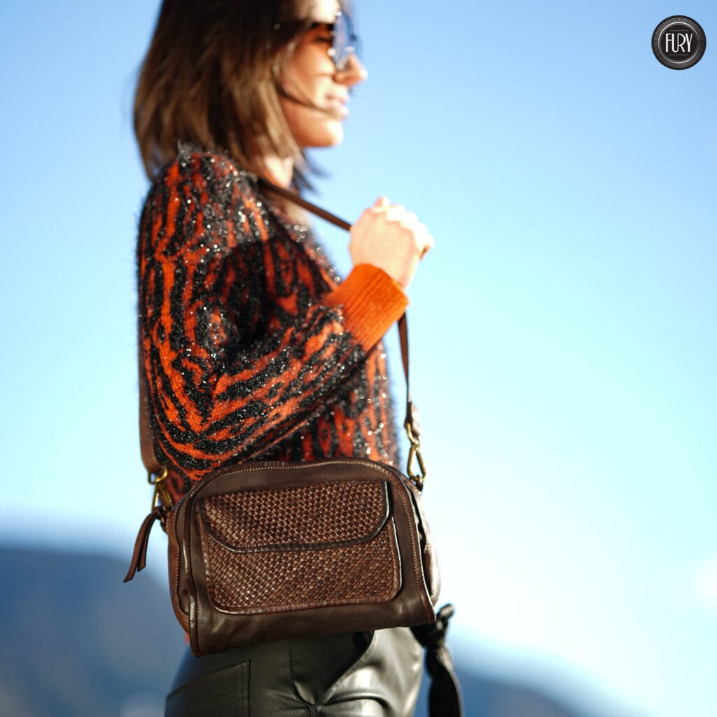 Borsetta Torino in pelle intrecciata Fury