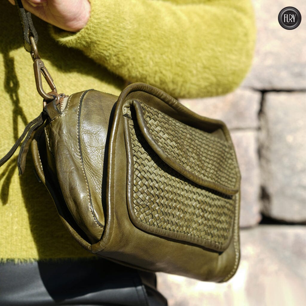 Borsetta Torino in pelle intrecciata Fury