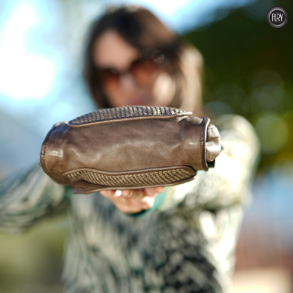 Borsetta Torino in pelle intrecciata Fury