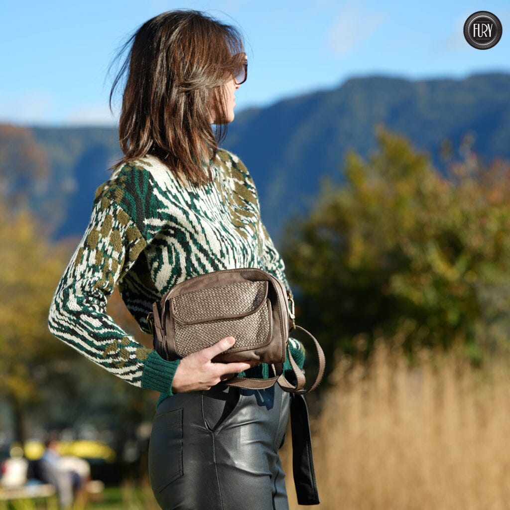 Borsetta Torino in pelle intrecciata Fury