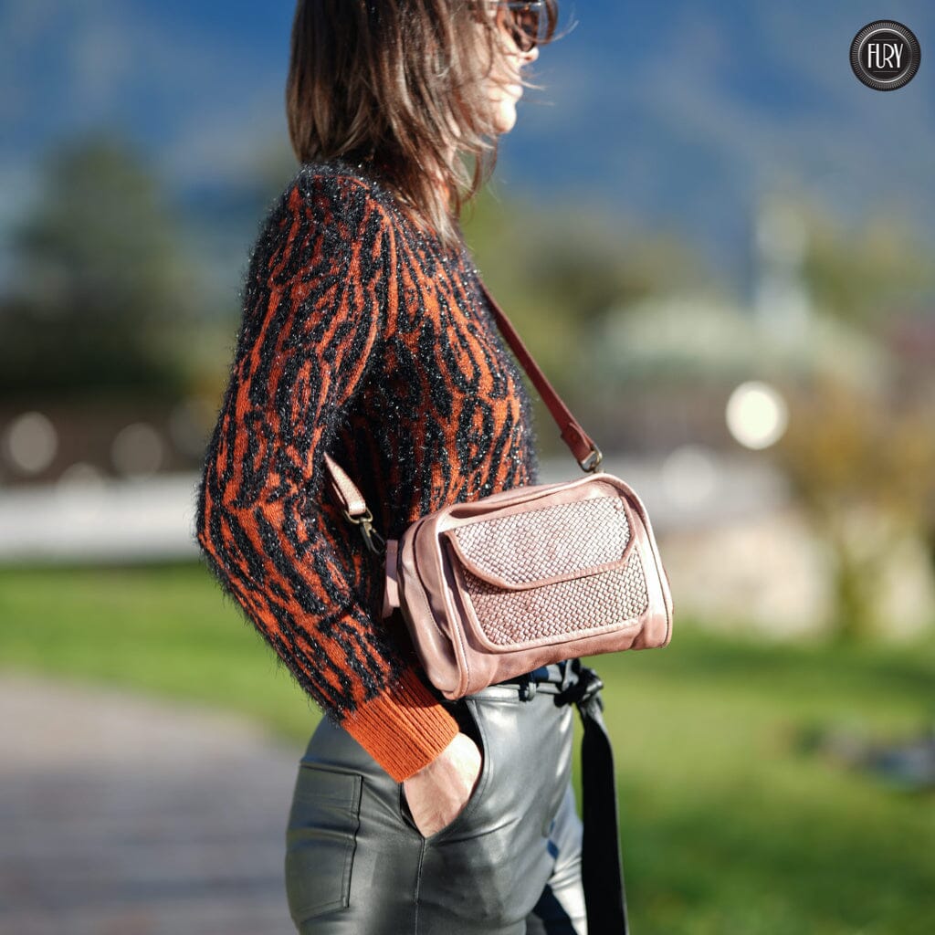 Borsetta Torino in pelle intrecciata Fury