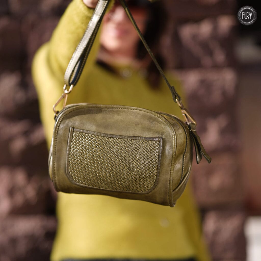 Borsetta Torino in pelle intrecciata Fury