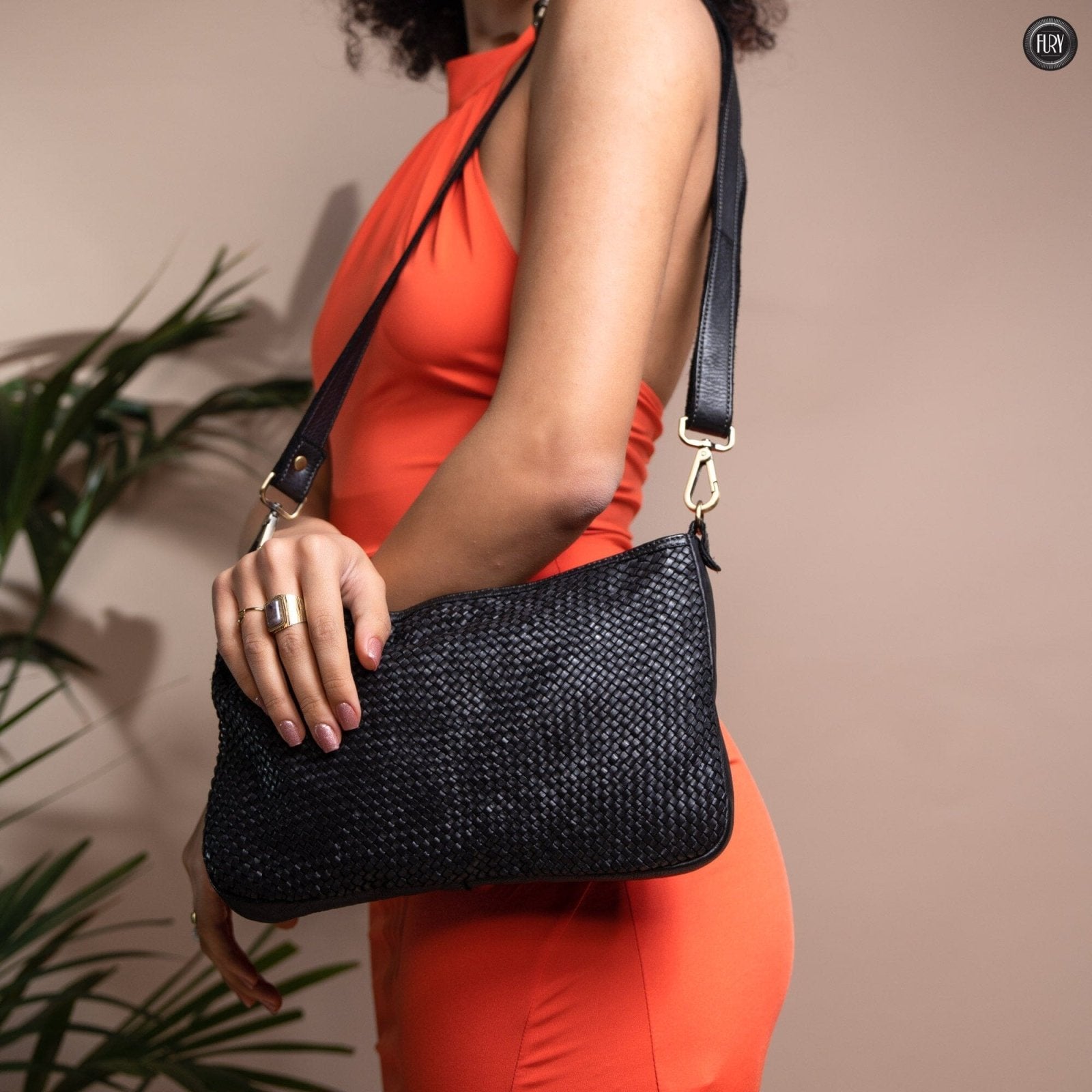 Pochette Diana in pelle intrecciata - Fury