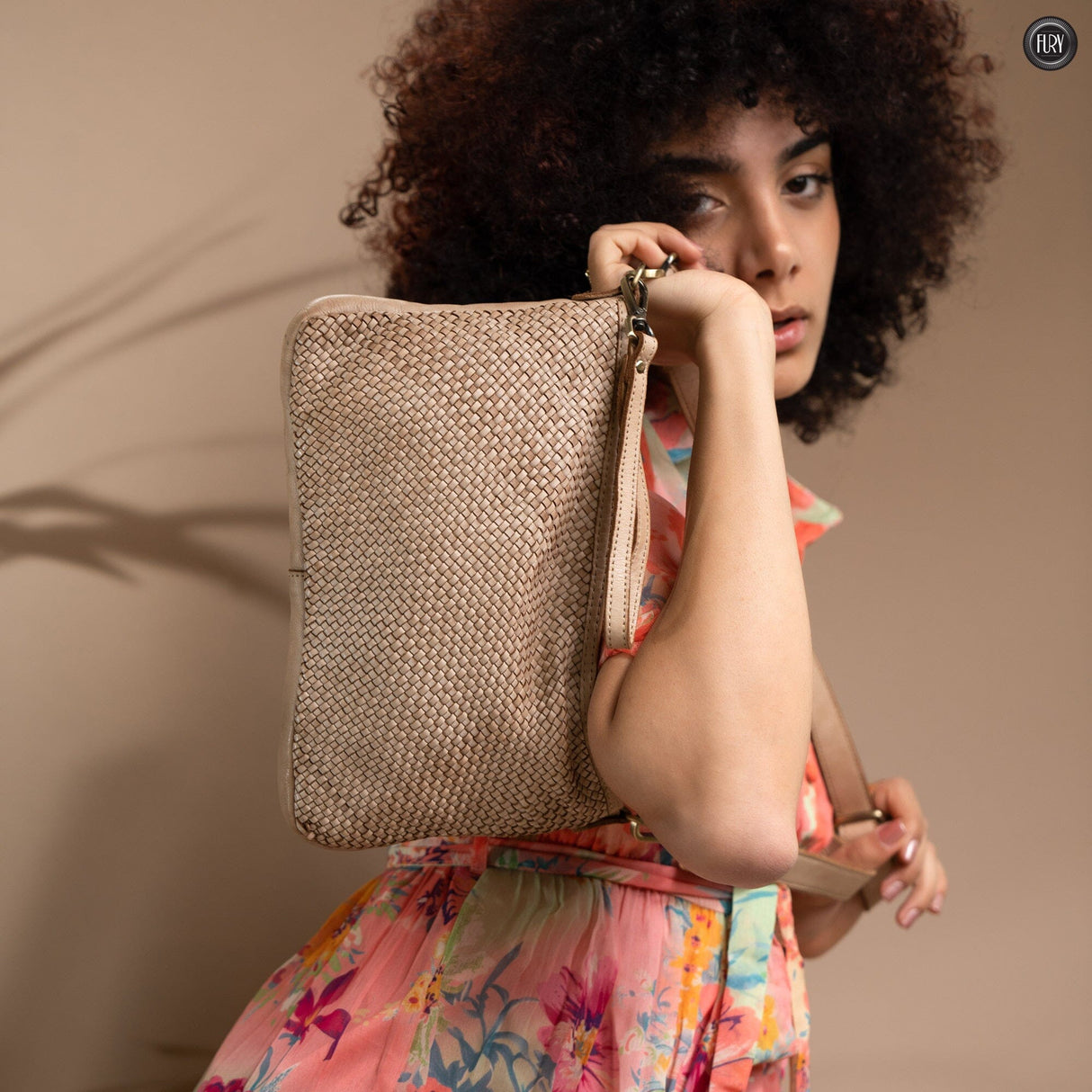 Pochette Diana in pelle intrecciata Fury