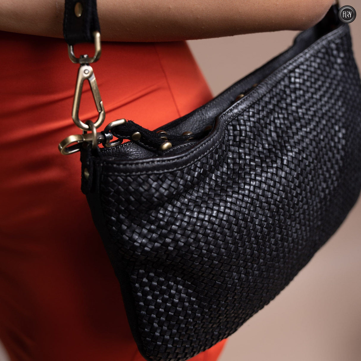 Pochette Diana in pelle intrecciata Fury