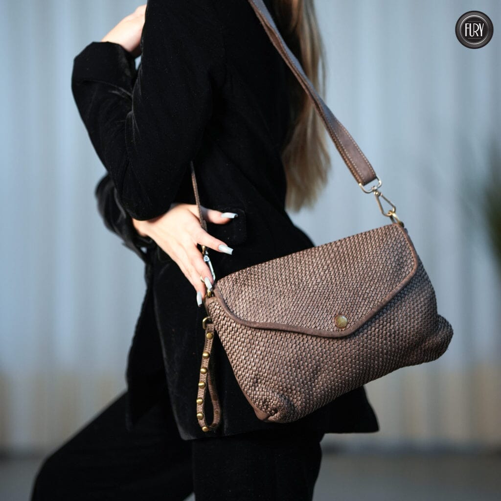 Pochette Sofia in pelle intrecciata Fury