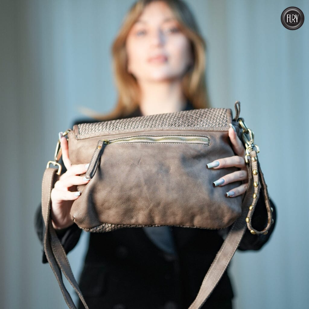 Pochette Sofia in pelle intrecciata Fury