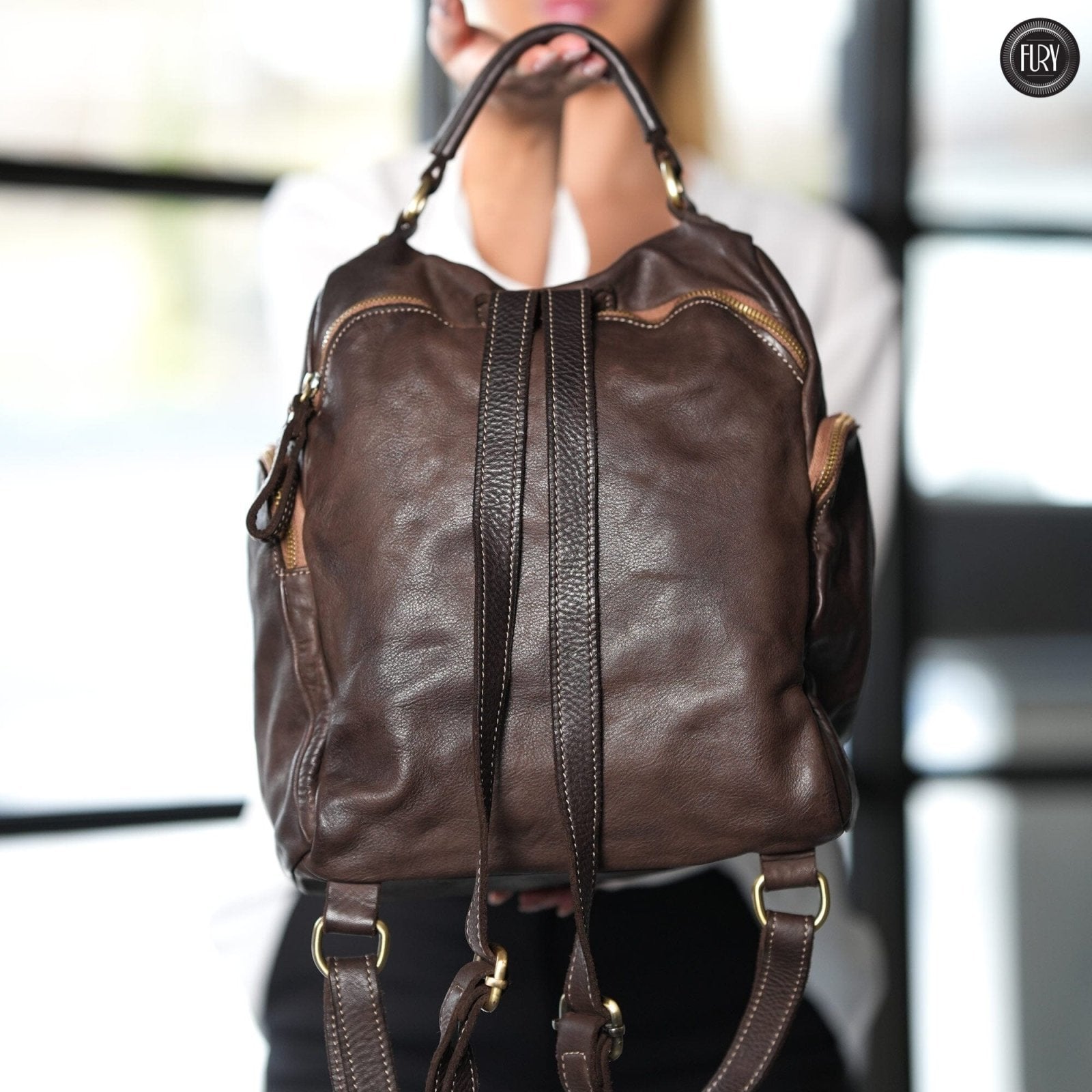 Zainetto Volterra in pelle - Fury