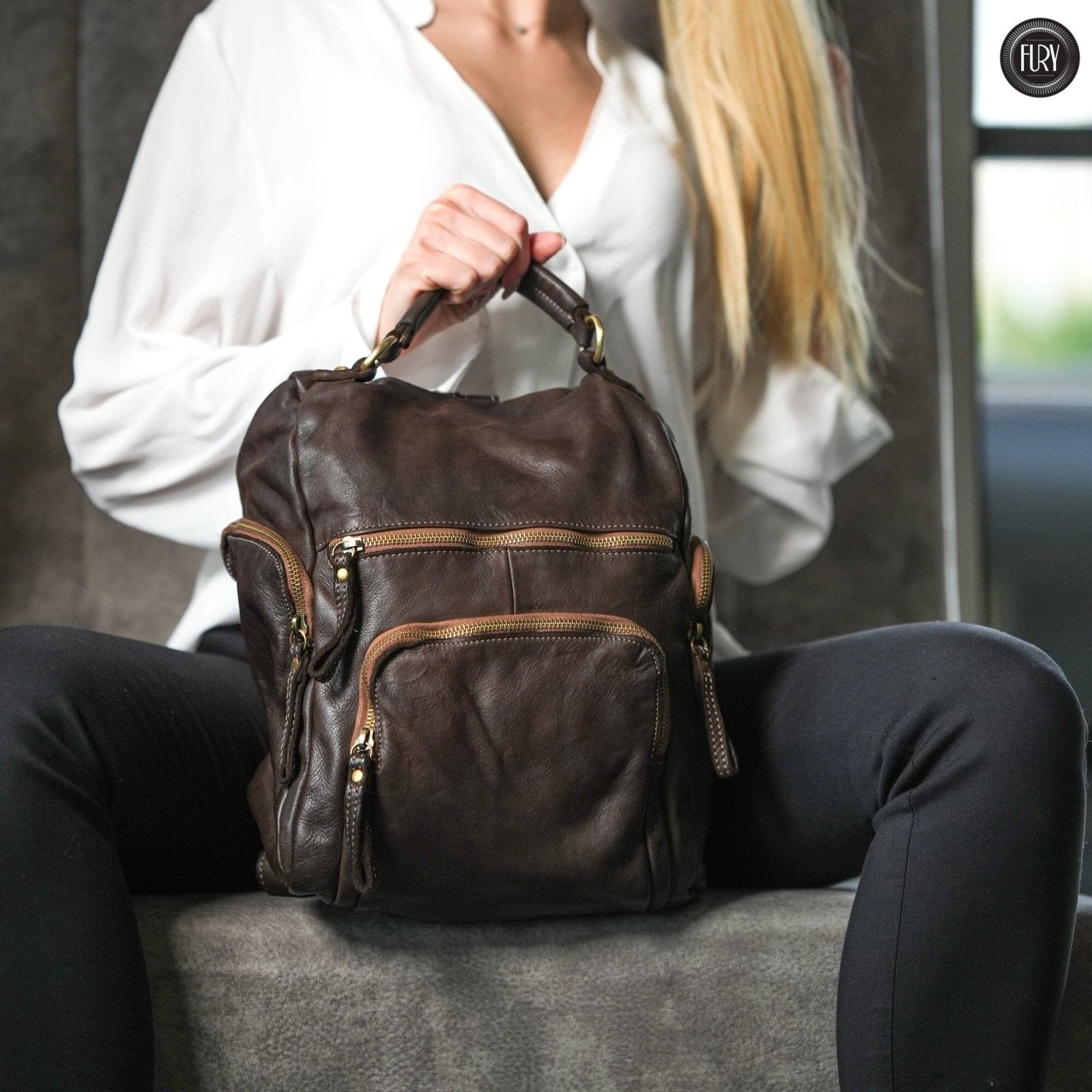 Zainetto Volterra in pelle - Fury
